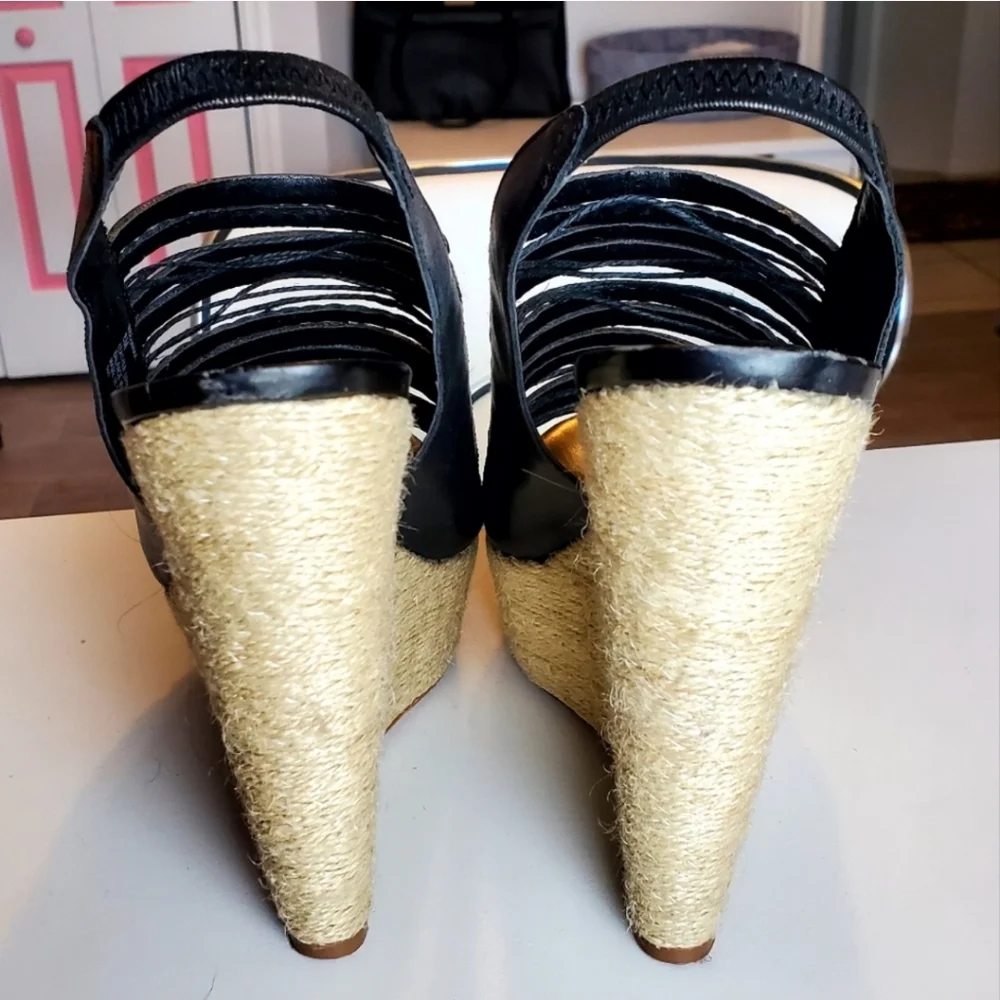 Steve Madden Leather Sling Back Espadrilles
